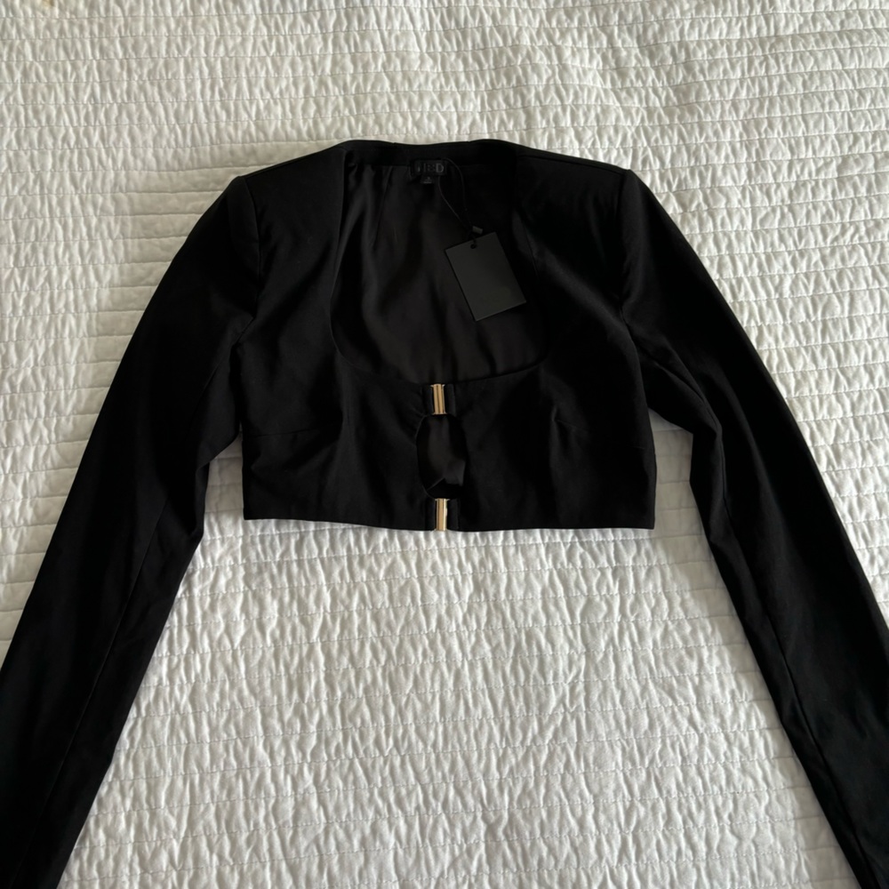 NBD Black Blazer Top - Picture 2 of 4